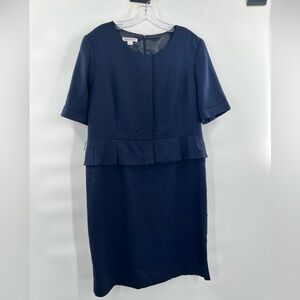 Pendleton blue peplum sheath dress size 14